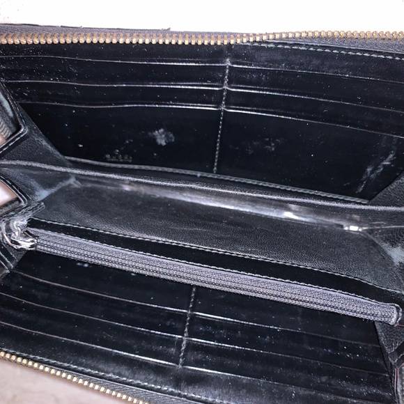 Gucci GG Imprime Zip Around Long Wallet Black PVC/Leather Authentic GUC - Picture 12 of 12